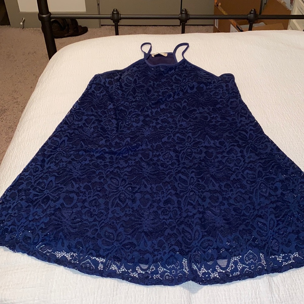 Navy blue spaghetti strap altered state dress